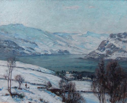 Herbert Royle "Winter Morning, Loch Long" Oil Painting
