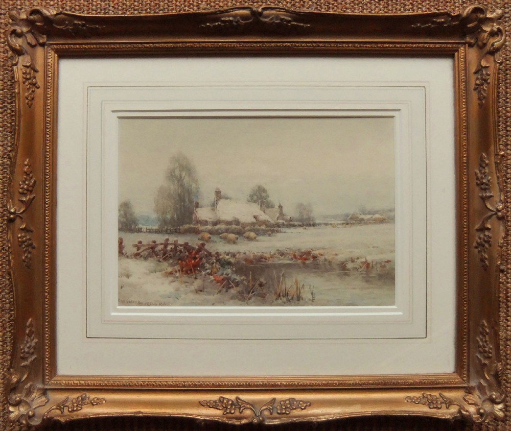 Creswick Boydell, Pair Winter Landscapes, watercolours View IV