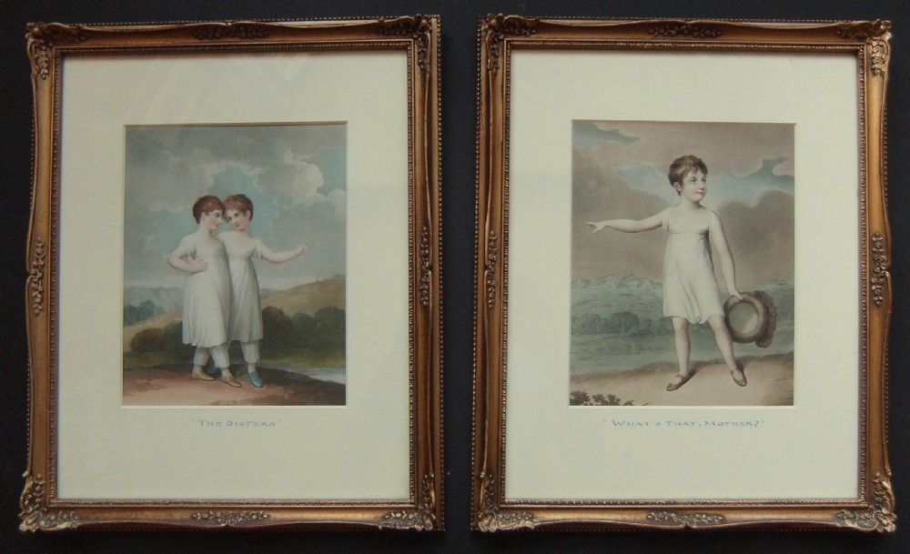 Adam Buck, Pair old stipple engravings c1810