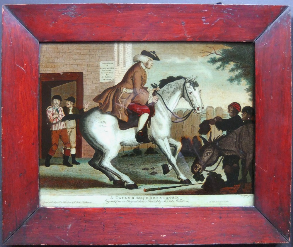 John Collett, Pair of Reverse Mezzotints on glass dated 1768 View II