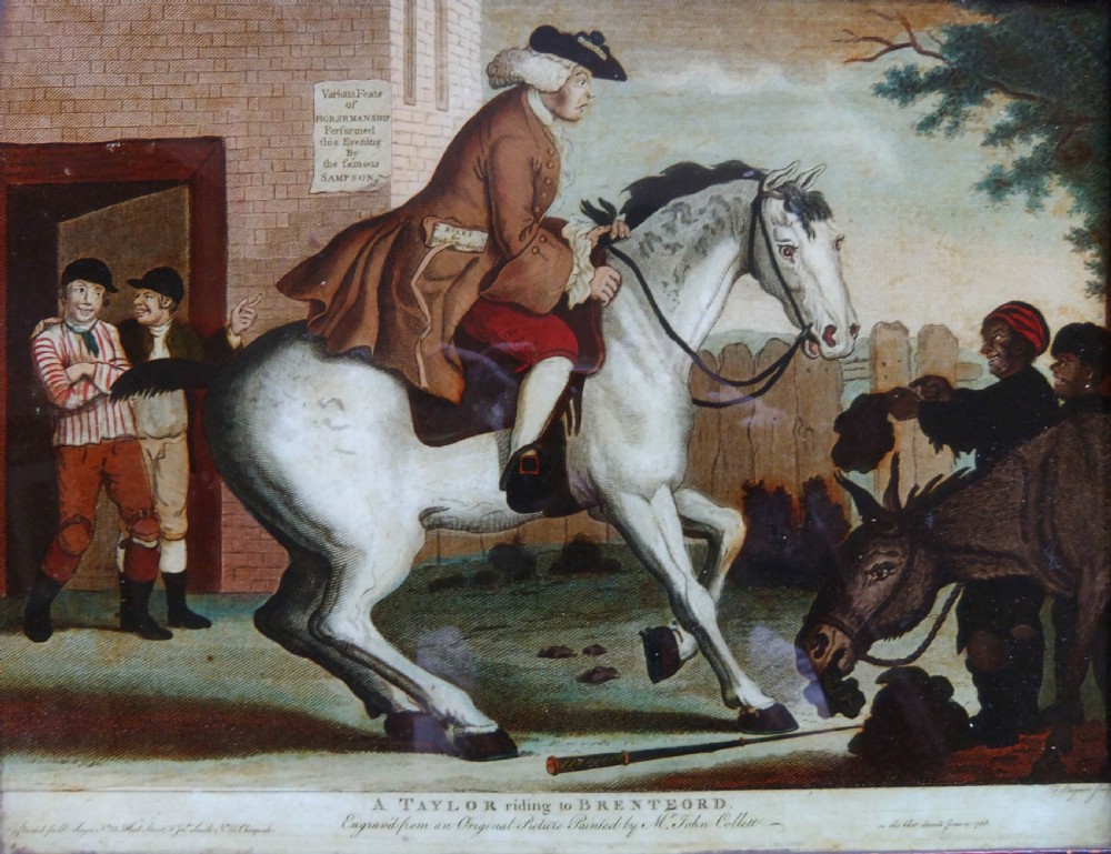 John Collett, Pair of Reverse Mezzotints on glass dated 1768 View III