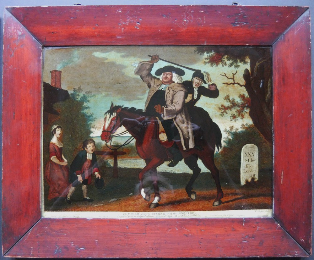 John Collett, Pair of Reverse Mezzotints on glass dated 1768 View IV