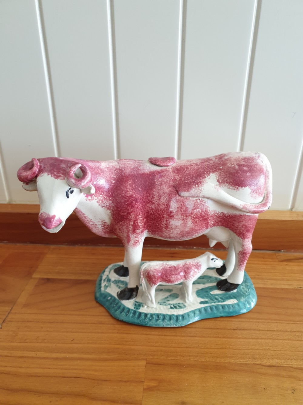  LATE 18TH C COW CREAMER WITH CALF POSSIBLY NORTH EAST  View VIII