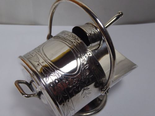 RARE SOLID SILVER VICTORIAN SUGAR SCUTTLE - ADDITIONAL PHOTO 3