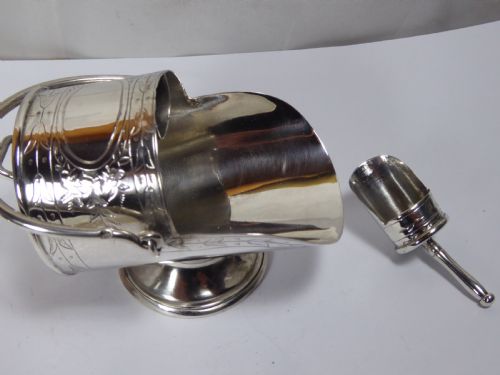 RARE SOLID SILVER VICTORIAN SUGAR SCUTTLE - ADDITIONAL PHOTO 4