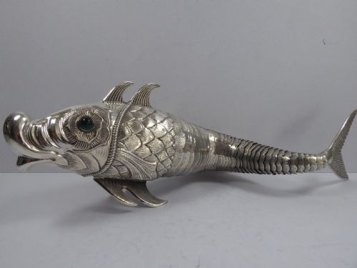 FABULOUS SET OF SOLID SILVER ARTICULATED FISH - ADDITIONAL PHOTO 1