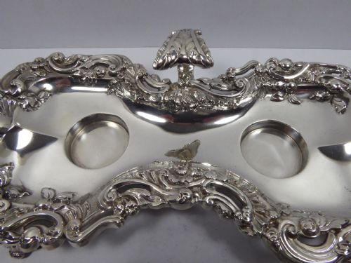 SOLID SILVER INKWELL 1829 - ADDITIONAL PHOTO 2