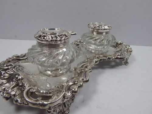 SOLID SILVER INKWELL 1829 - ADDITIONAL PHOTO 3
