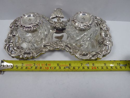 SOLID SILVER INKWELL 1829 - ADDITIONAL PHOTO 20