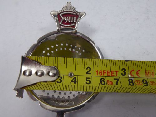 ASPREY RESTONE SILVER AND ENAMEL TEA STRAINER - ADDITIONAL PHOTO 10