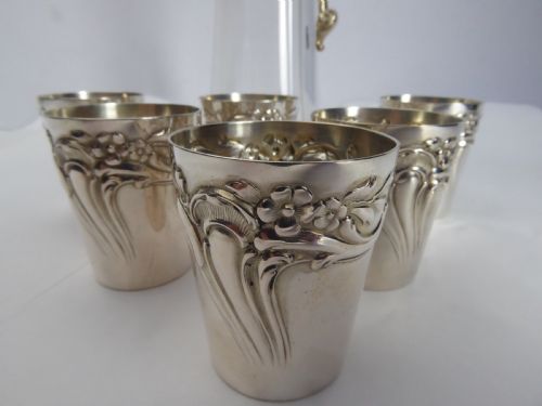 SILVER ART NOUVEAU NOGGIN SET - ADDITIONAL PHOTO 2