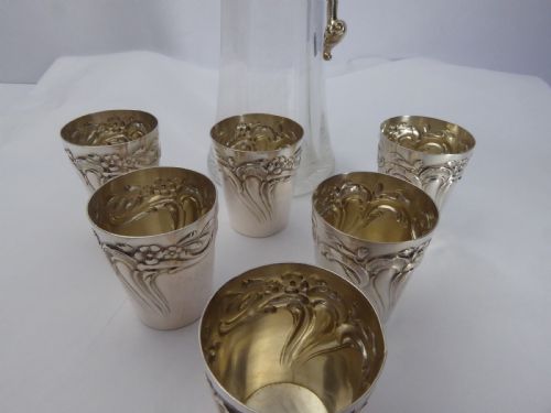 SILVER ART NOUVEAU NOGGIN SET - ADDITIONAL PHOTO 3