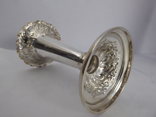SOLID SILVER VASE EDWARDIAN - ADDITIONAL PHOTO 2