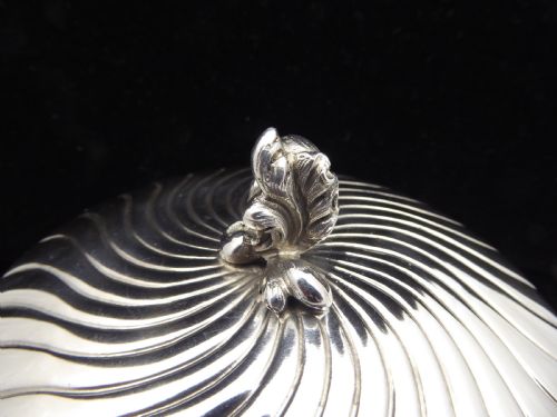 SOLID SILVER FRENCH SUGAR BOWL - ADDITIONAL PHOTO 1