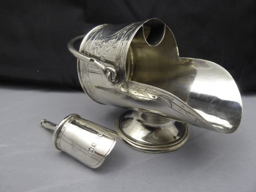 RARE SOLID SILVER VICTORIAN SUGAR SCUTTLE - ADDITIONAL PHOTO 9