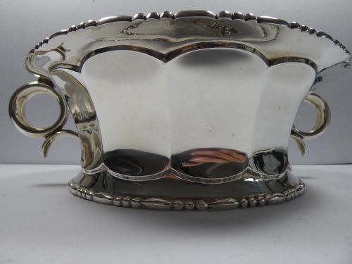 SOLID SILVER HEAVY LARGE FRUIT BOWL - ADDITIONAL PHOTO 3