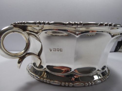 SOLID SILVER HEAVY LARGE FRUIT BOWL - ADDITIONAL PHOTO 4