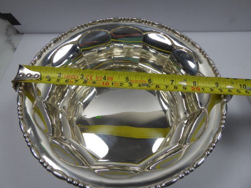 SOLID SILVER HEAVY LARGE FRUIT BOWL - ADDITIONAL PHOTO 8