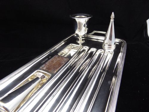 RARE SOLID SILVER VICTORIAN DESK SET - ADDITIONAL PHOTO 2