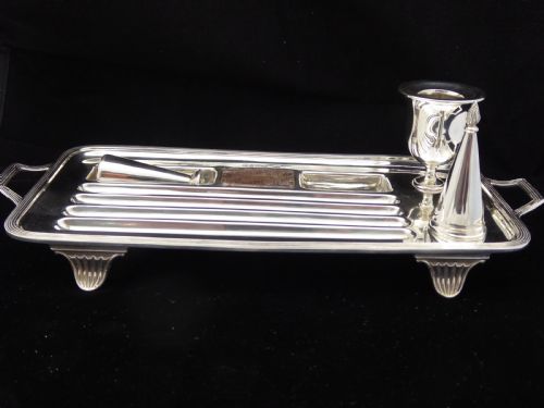 RARE SOLID SILVER VICTORIAN DESK SET - ADDITIONAL PHOTO 6