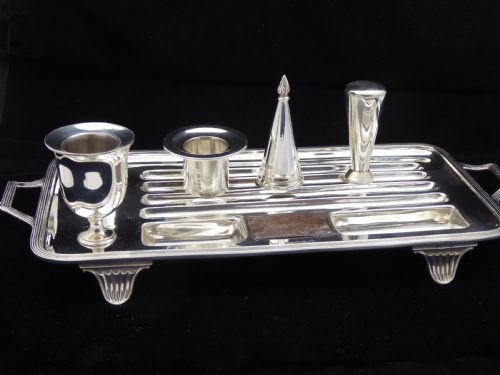 RARE SOLID SILVER VICTORIAN DESK SET - ADDITIONAL PHOTO 11