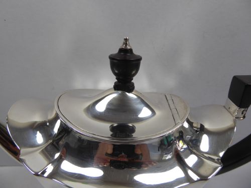 SOLID SILVER TEA POT ON PEDESTAL - ADDITIONAL PHOTO 1