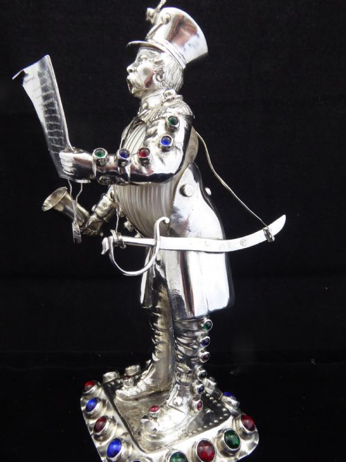 RARE STUNNING SILVER JEWELLED TOWN CRIER - ADDITIONAL PHOTO 1