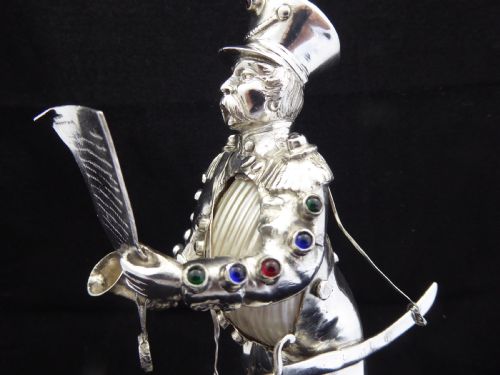 RARE STUNNING SILVER JEWELLED TOWN CRIER - ADDITIONAL PHOTO 2