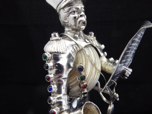 RARE STUNNING SILVER JEWELLED TOWN CRIER - ADDITIONAL PHOTO 6