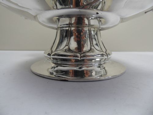 RARE SOLID SILVER ART NOUVEAU GIGANTIC BOWL - ADDITIONAL PHOTO 4