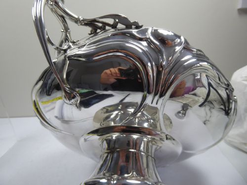 RARE SOLID SILVER ART NOUVEAU GIGANTIC BOWL - ADDITIONAL PHOTO 11