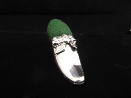 SILVER VICTORIAN SHOE PIN CUSHION - ADDITIONAL PHOTO 1