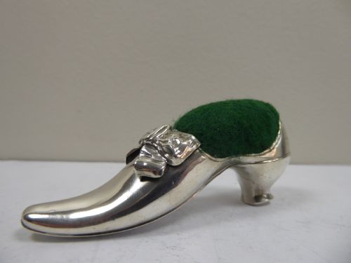 SILVER VICTORIAN SHOE PIN CUSHION - ADDITIONAL PHOTO 3