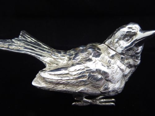 SOLID SILVER BIRD PEPPER POT - ADDITIONAL PHOTO 1