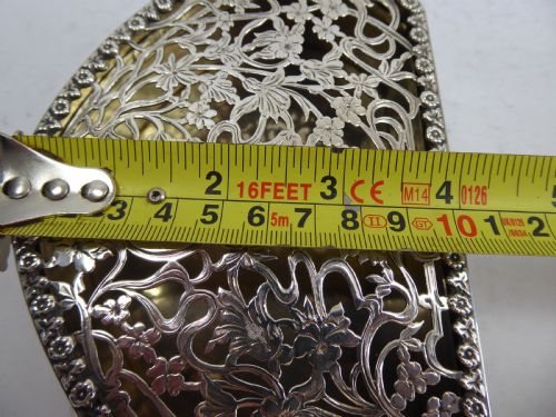 SOLID SILVER LARGE PIERCED POT POURI BOX - ADDITIONAL PHOTO 10