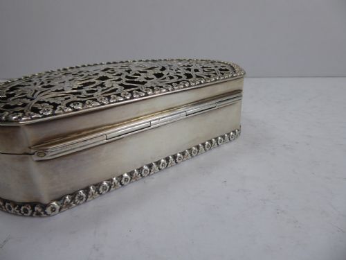 SOLID SILVER LARGE PIERCED POT POURI BOX - ADDITIONAL PHOTO 12
