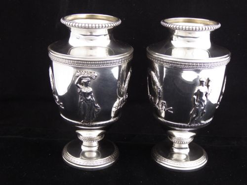 SOLID SILVER MINERVA FRENCH VASES - ADDITIONAL PHOTO 1