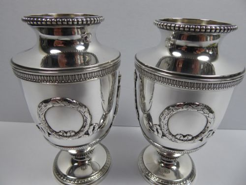 SOLID SILVER MINERVA FRENCH VASES - ADDITIONAL PHOTO 5