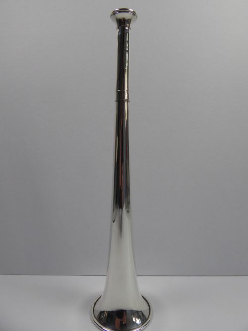 solid silver victorian hunting horn - CATEGORY: ANTIQUE SILVER - DATED 1870