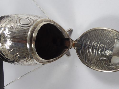 SOLID SILVER ARTICULATED PIRANHA FISH BOX - ADDITIONAL PHOTO 8