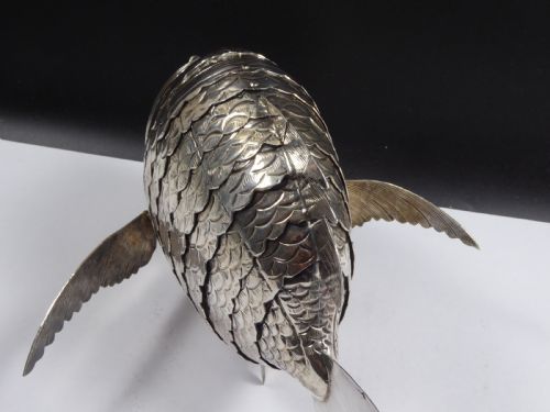 SOLID SILVER ARTICULATED PIRANHA FISH BOX - ADDITIONAL PHOTO 10