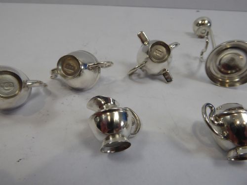 STUNNING SOLID SILVER MINATURE 8 PCE TEA SET - ADDITIONAL PHOTO 3