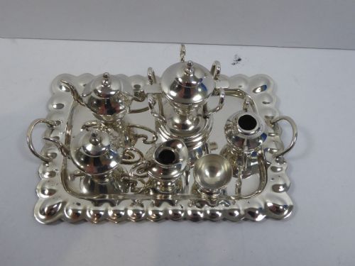 STUNNING SOLID SILVER MINATURE 8 PCE TEA SET - ADDITIONAL PHOTO 10