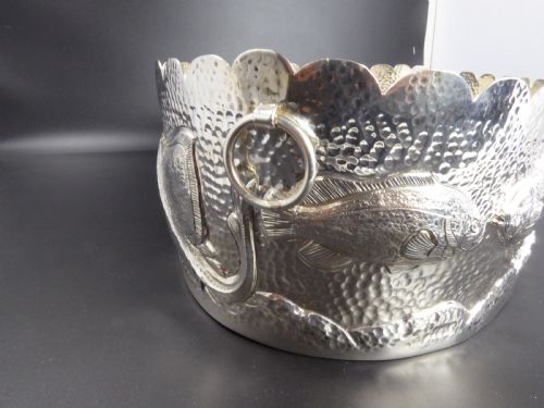 HUMONGOUS SOLID SILVER CARVED OVAL BOWL - ADDITIONAL PHOTO 3