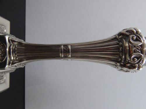 SOLID SILVER PAIR OF RAMS HEAD CANDLESTICKS - ADDITIONAL PHOTO 1