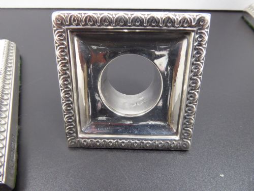 SOLID SILVER PAIR OF RAMS HEAD CANDLESTICKS - ADDITIONAL PHOTO 4