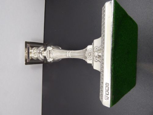SOLID SILVER PAIR OF RAMS HEAD CANDLESTICKS - ADDITIONAL PHOTO 10