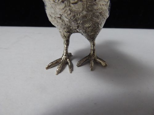 SOLID SILVER GERMAN HEN FIGURE - ADDITIONAL PHOTO 4
