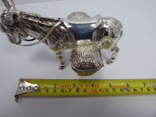 EXTREMELY RARE SOLID SILVER MODEL OF A DONKEY - ADDITIONAL PHOTO 6