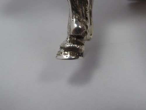 EXTREMELY RARE SOLID SILVER MODEL OF A DONKEY - ADDITIONAL PHOTO 7